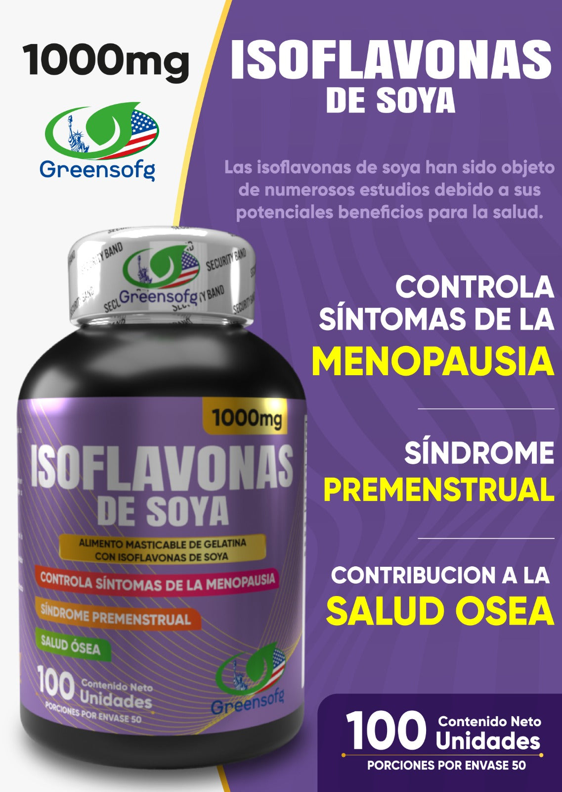 Isoflavonas de Soya 1000 mg