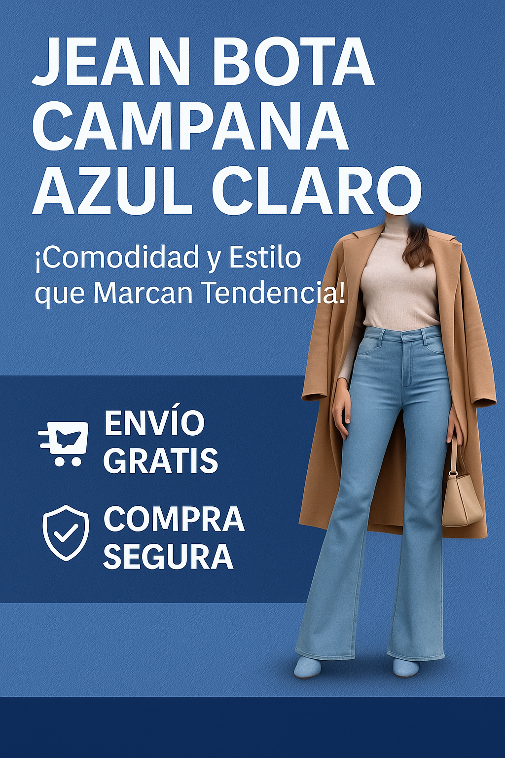 Jean Bota Azul con Estilo Campana – Comodidad y Moda en