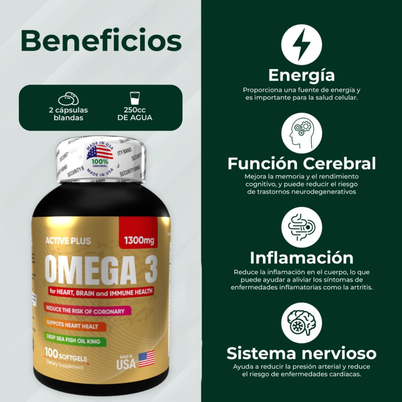ACTIVE PLUS OMEGA 3 1300mg