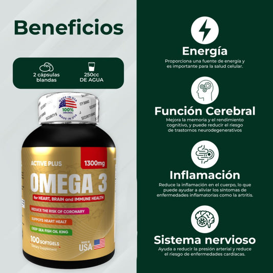 ACTIVE PLUS OMEGA 3 1300mg