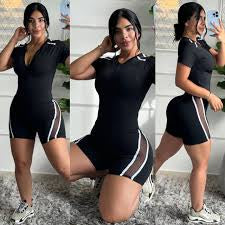 ENTERIZO CIERRE SHORT SESGOS SUPLEX T/U